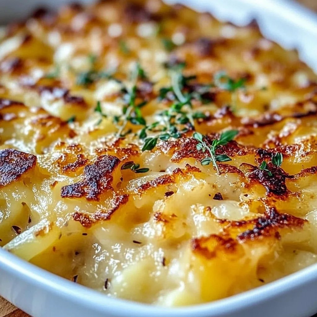 Hüttenkäse Kartoffelrösti Auflauf