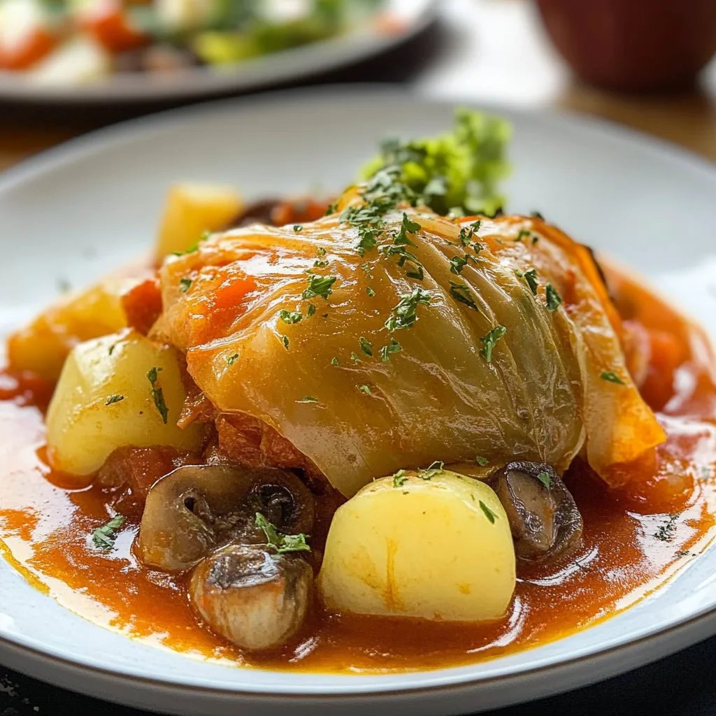 Wirsingrouladen mit Hackfleischfüllung