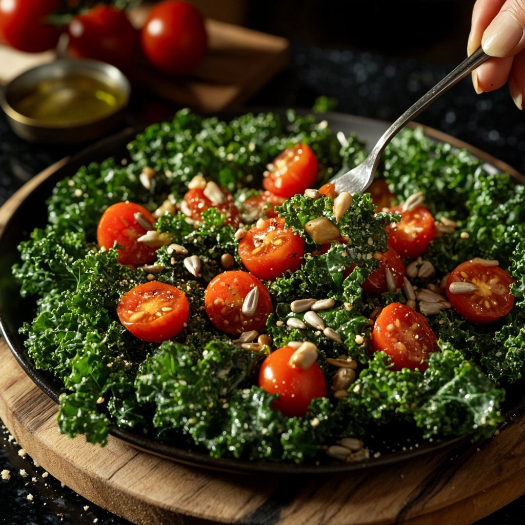 Vegetarischer Grünkohl-Salat