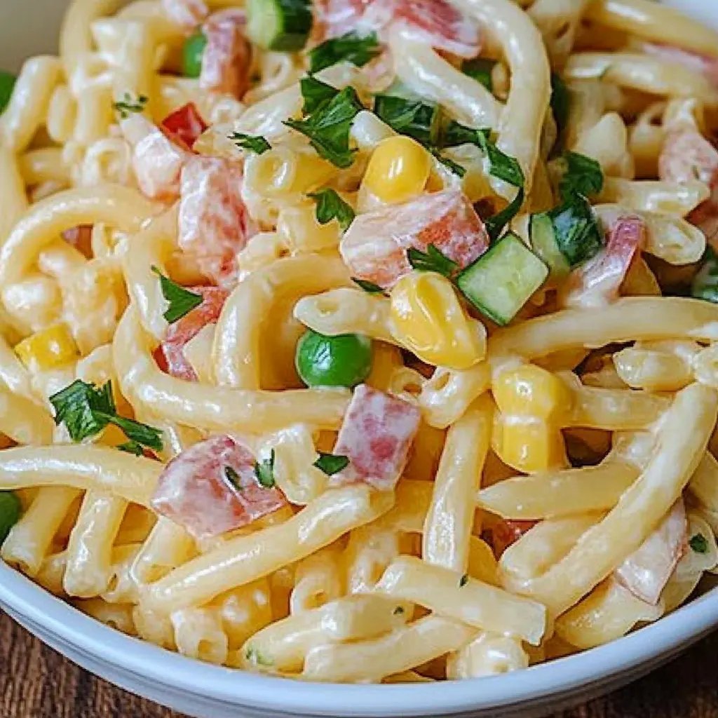 Nudelsalat ohne Mayonnaise