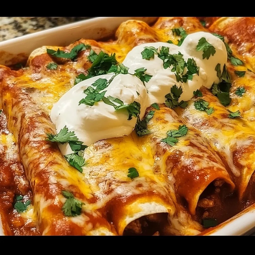 Ultimatives schnelles und einfaches Rezept für Hühnchen-Enchiladas zum Abendessen!