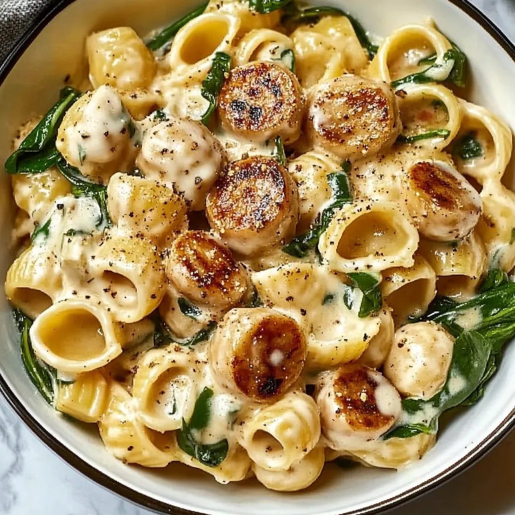 Cremige, proteinreiche Pastaschüssel