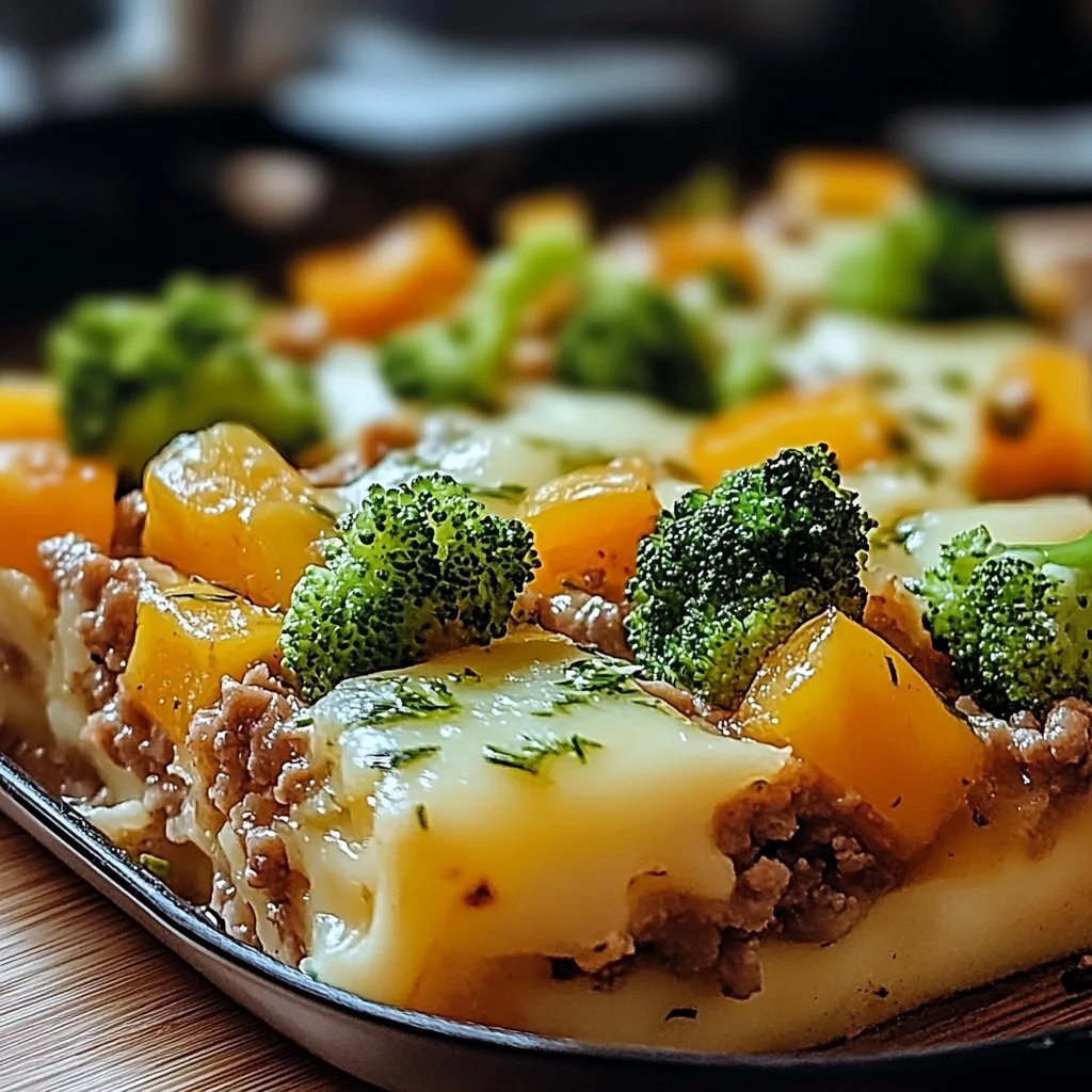 Fitness-Auflauf mit Brokkoli und Hackfleisch