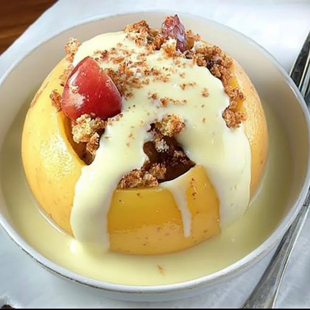 Klassischer Bratapfel mit Marzipan