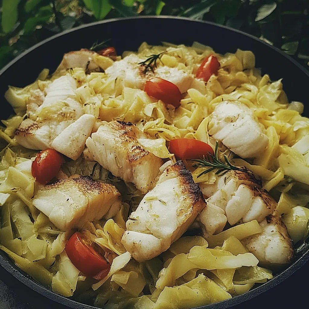 Chinakohl Rahm mit Kabeljau