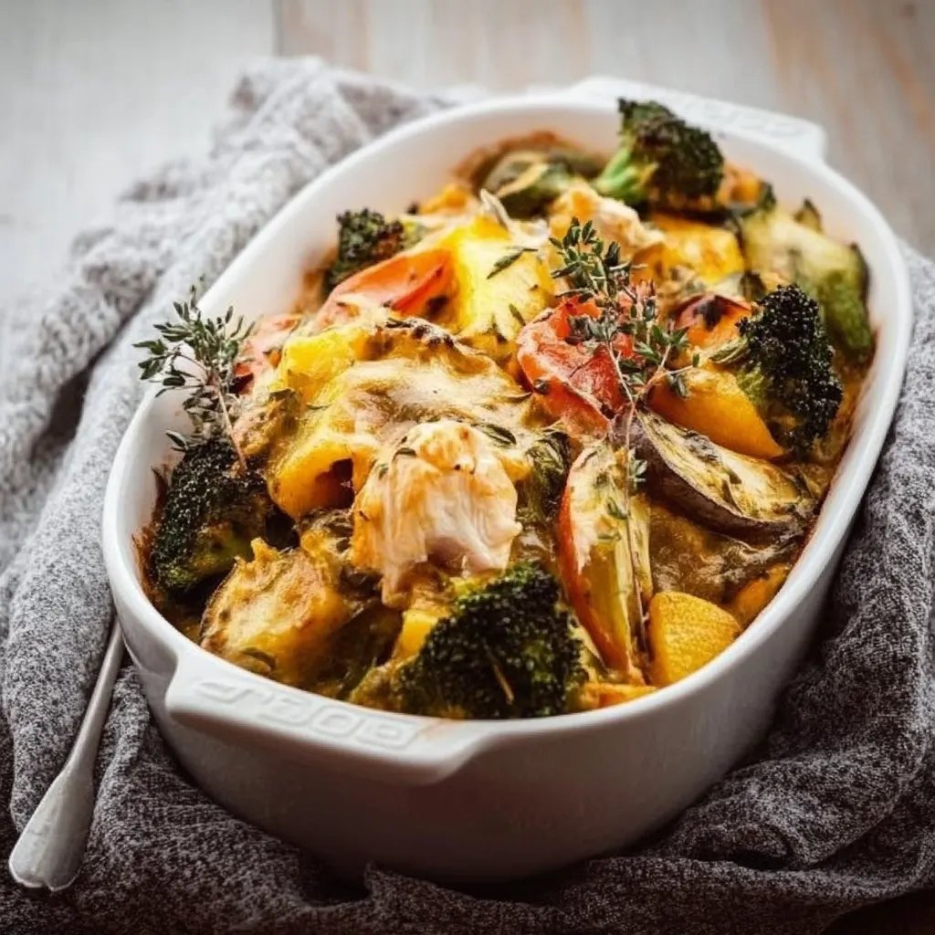 Gemüse-Hähnchen-Auflauf