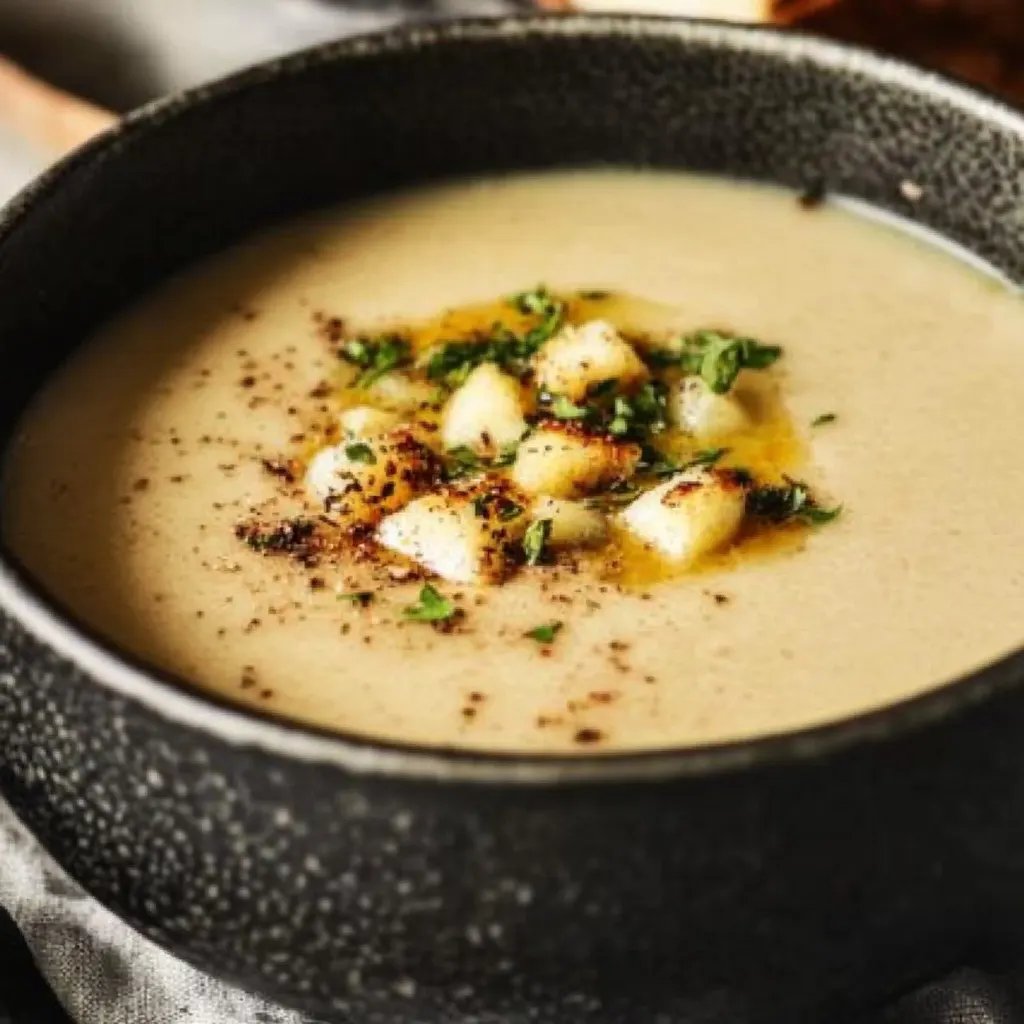 Edele Maronensuppe mit Apfel