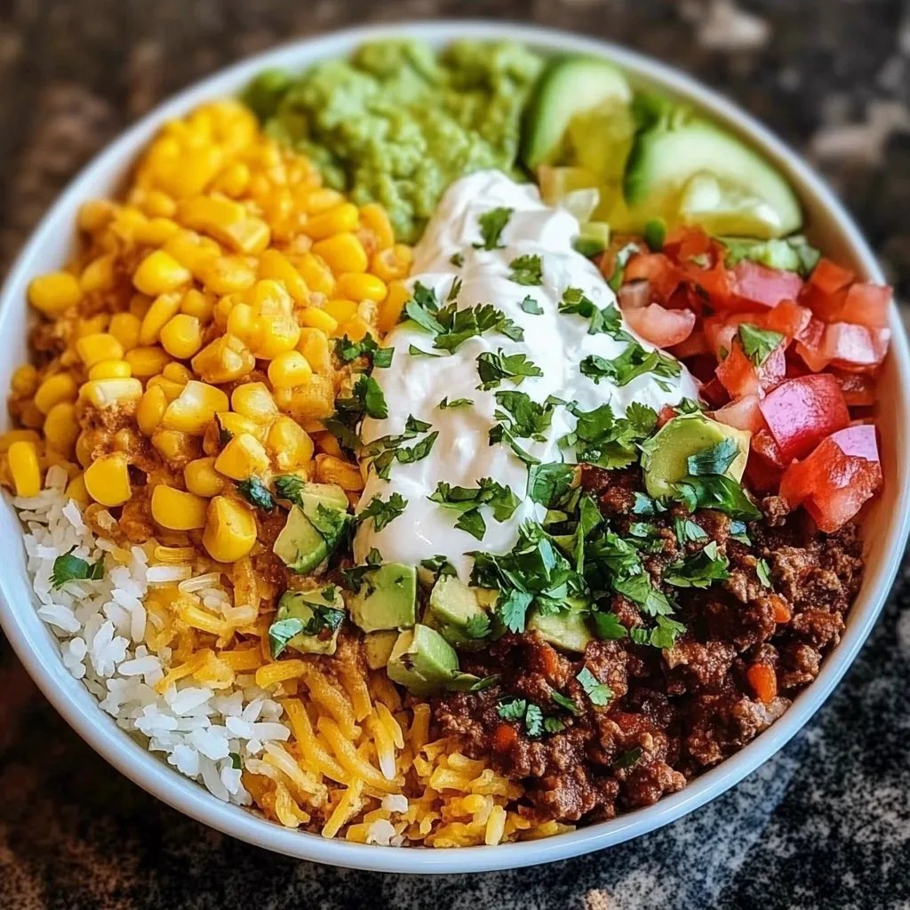 Einfache Taco-Reis-Bowl