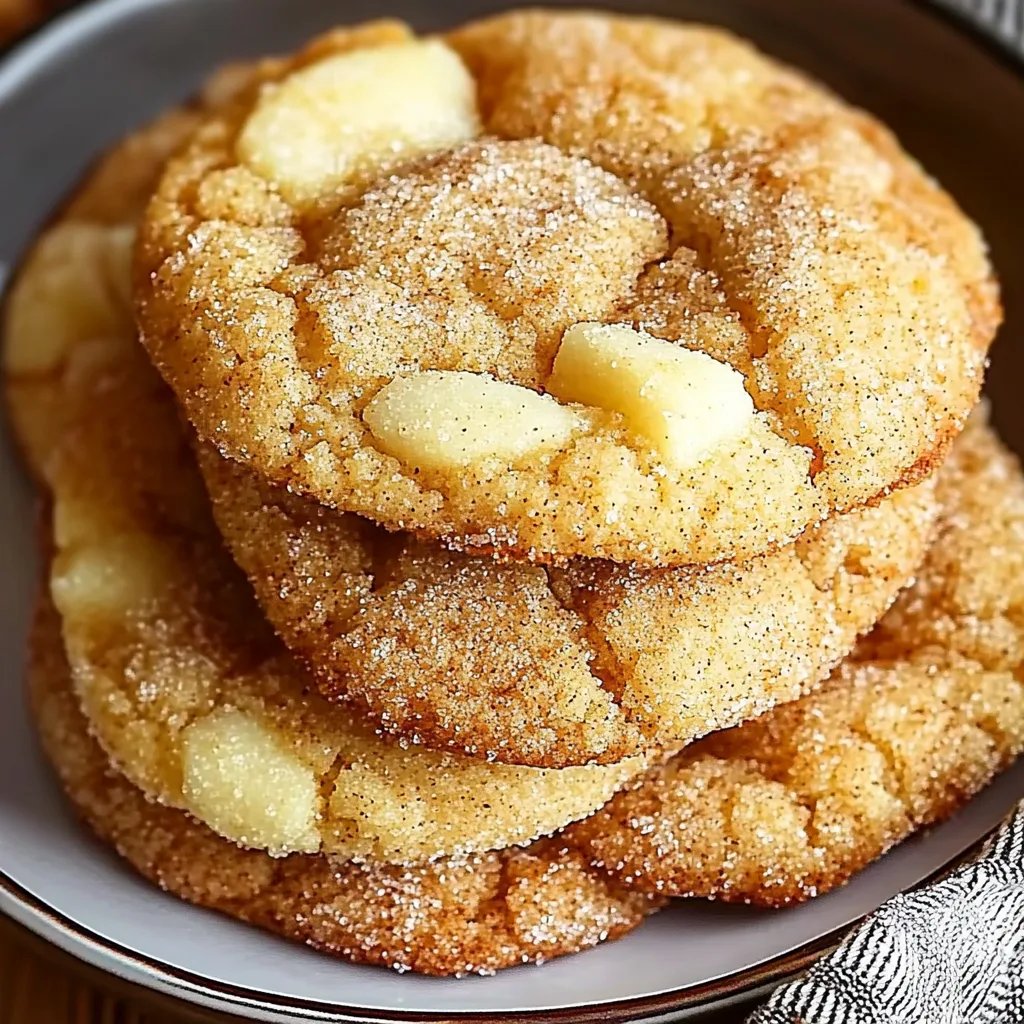 Apple Cinnamon Snickerdoodle Cookies