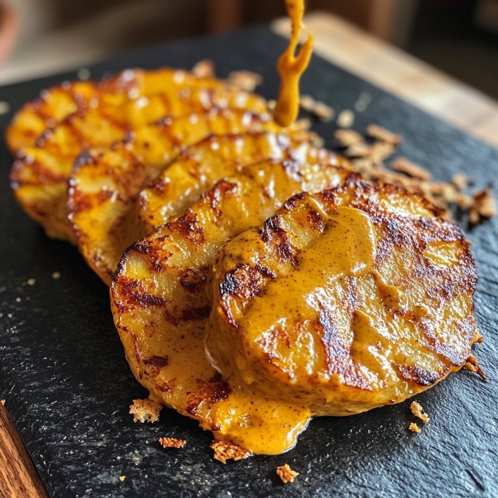 Im Ofen geschmorter Blumenkohl mit Kokos-Currysauce